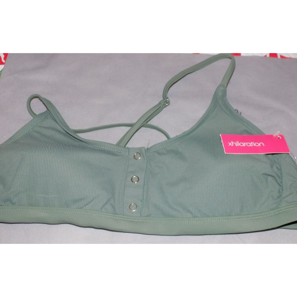 New NWT Xhileration women's juniors swim bikini top XL